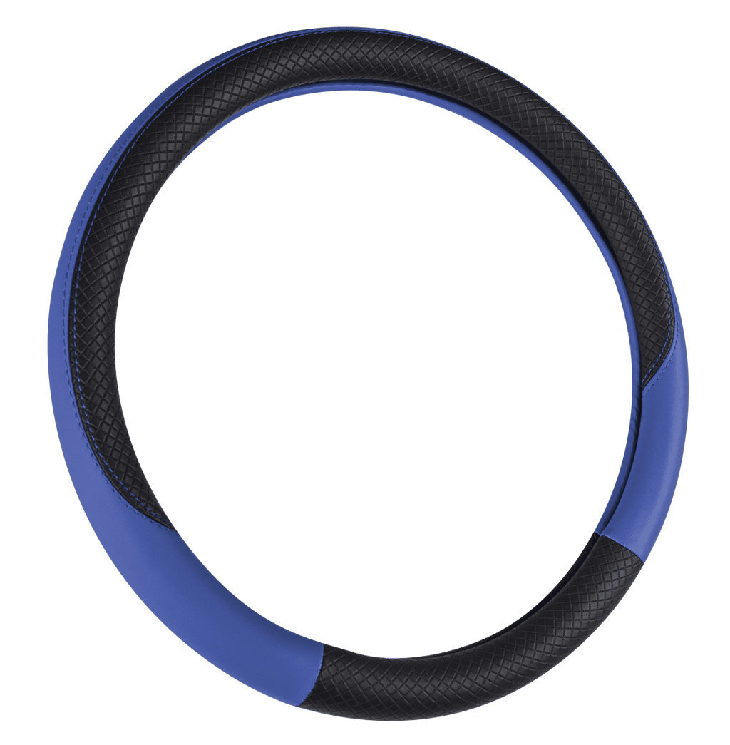 Auto Drive 1 Piece Steering Wheel Cover Racer Blue, Universal Fit