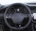 Auto Drive 1PC Steering Wheel Cover Carbon Fiber Black - Universal Fit