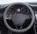 Auto Drive 1PC Steering Wheel Cover Country Leather Grey - Universal Fit, AD061716GR