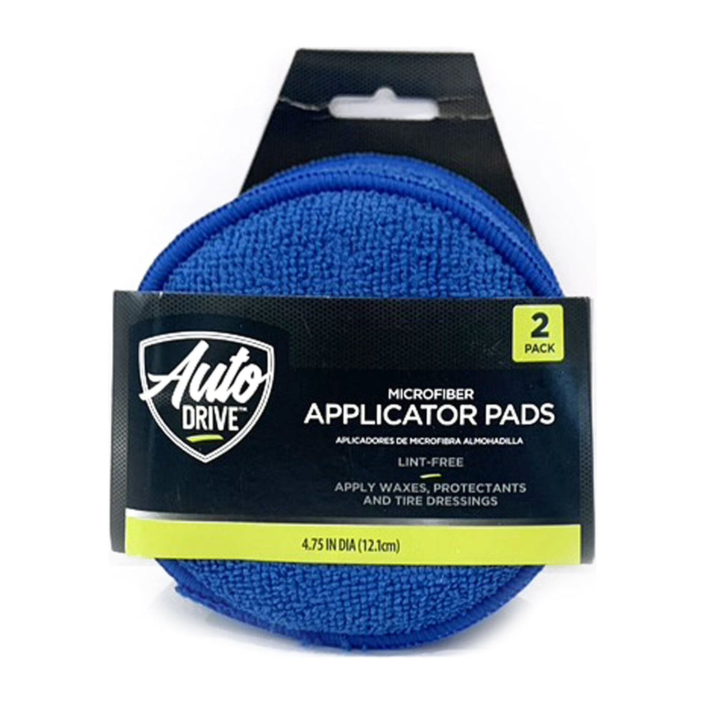 Auto Drive Car Waxes Microfiber Applicator Pad 2 Pack, Blue