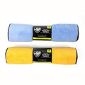 Auto Drive Coral Fleece Multi-Purpose Microfiber Towel, Cleaning, Detailing, 8 Count, Blue & Yellow