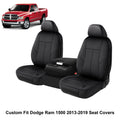 Auto Drive Custom Leather Car Seat Cover Fit for Dodge Ram 1500 2013-2019 Grey