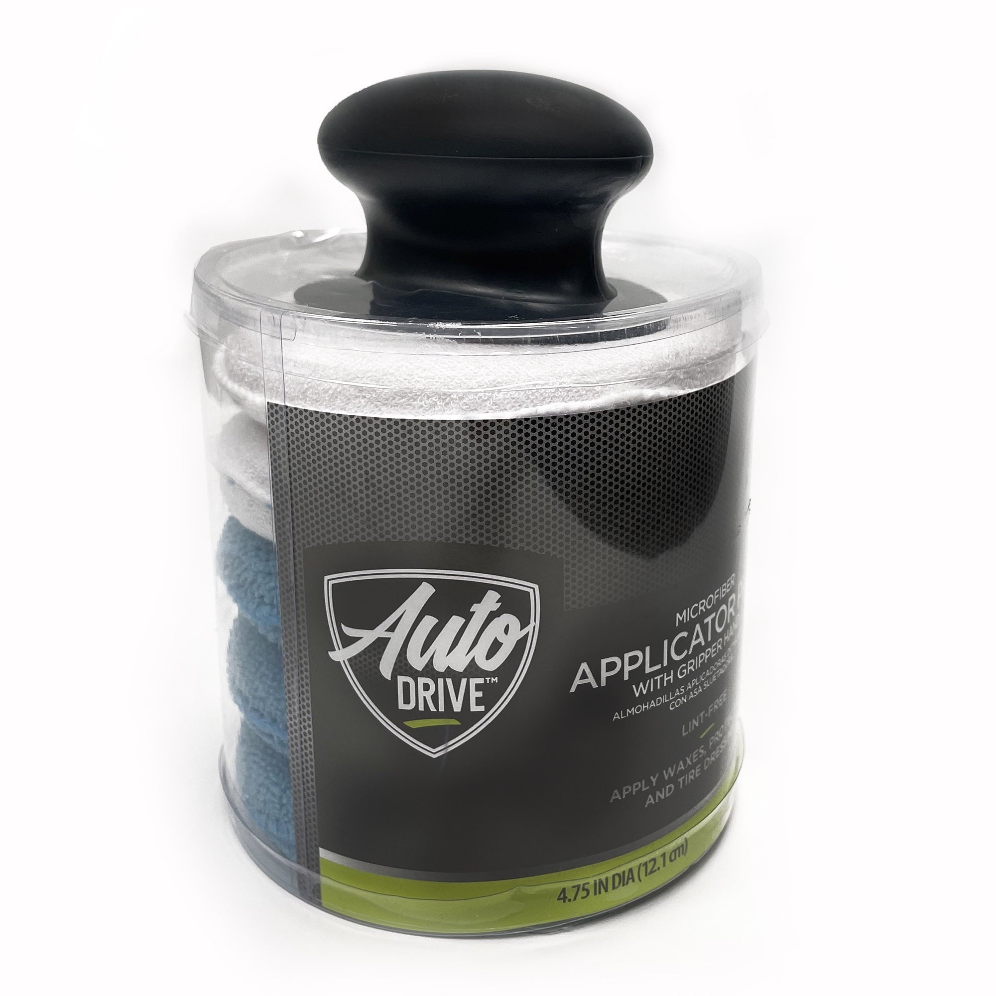 Auto Drive Microfiber Car Wax. Applicator Pads with Gripper Handle, Pack of 5