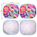 Auto Drive Sedan SUV Hatchback Windshield Floral Design Twist Sun Shade 1 Pair, 28.5"x 31.5"