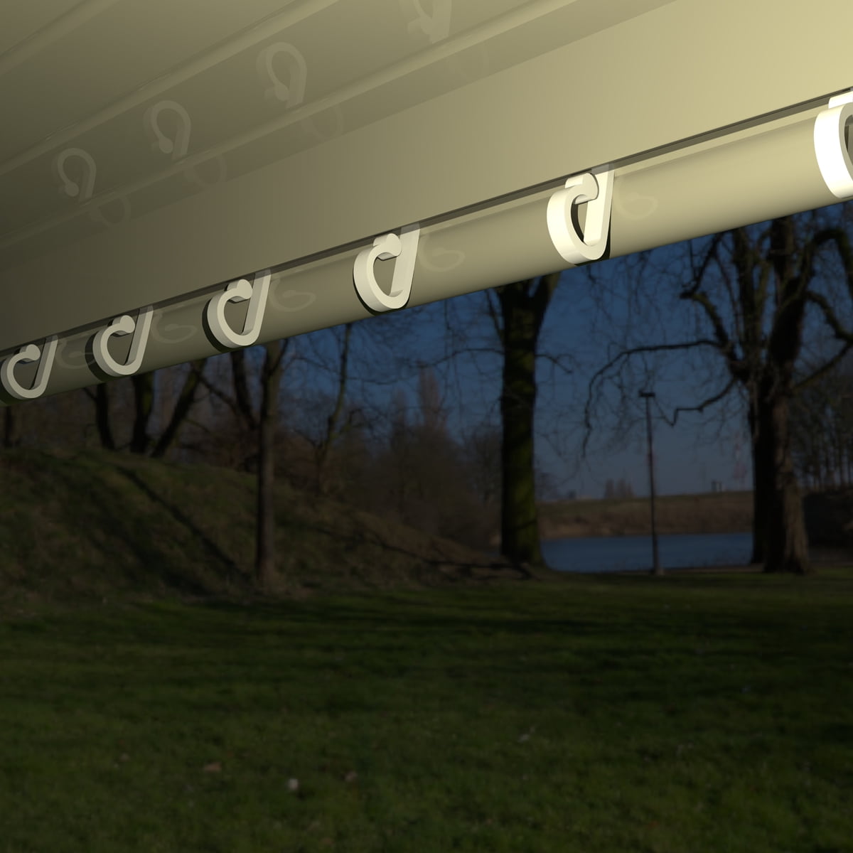Auto Drive Translucent & Durable RV Awning Hooks 10 Pack for String Lights