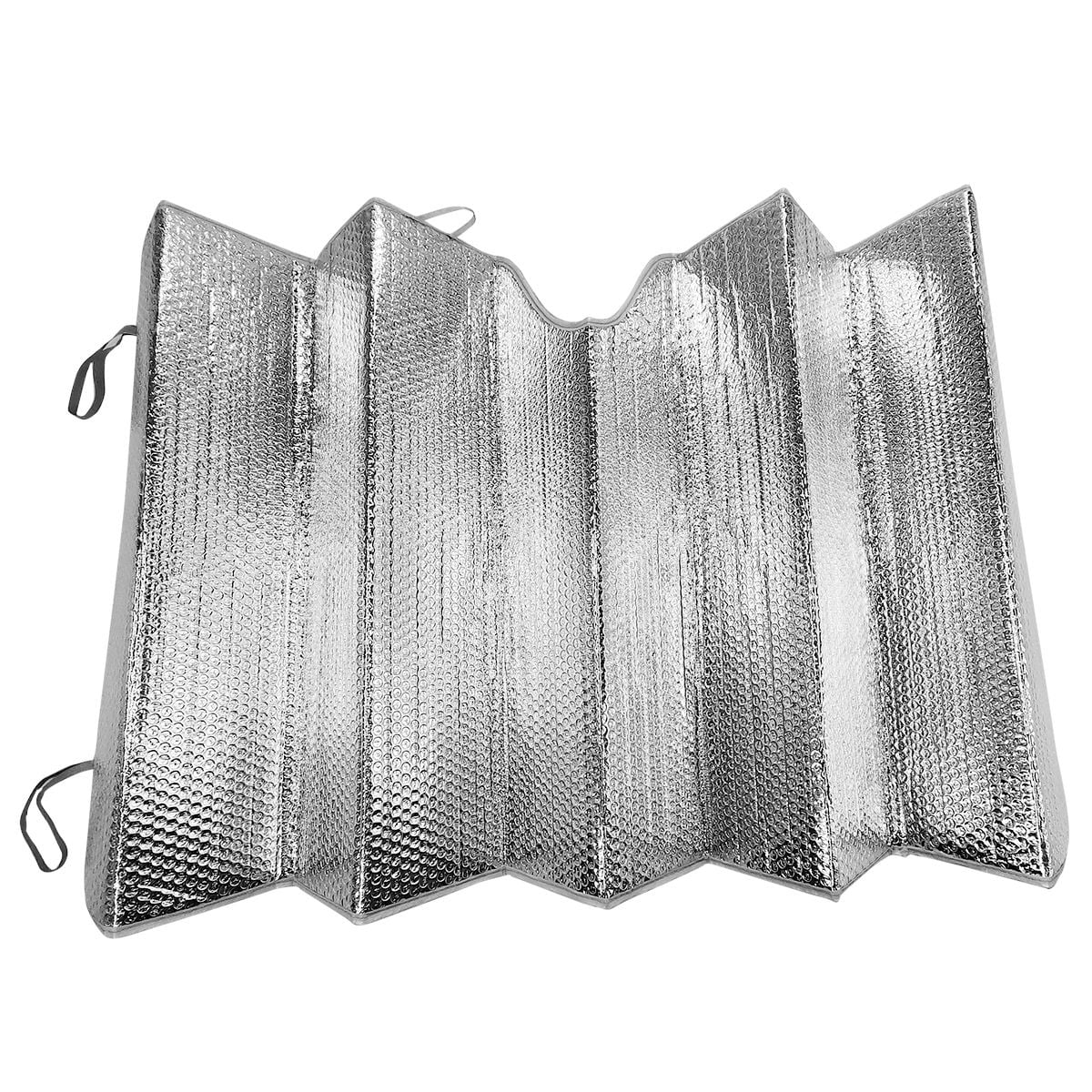 Auto Drive Universal Fit On Most Vehicles' Windshield Silver Accordion Sunshade 1 Pack, 63'' x 28.5''
