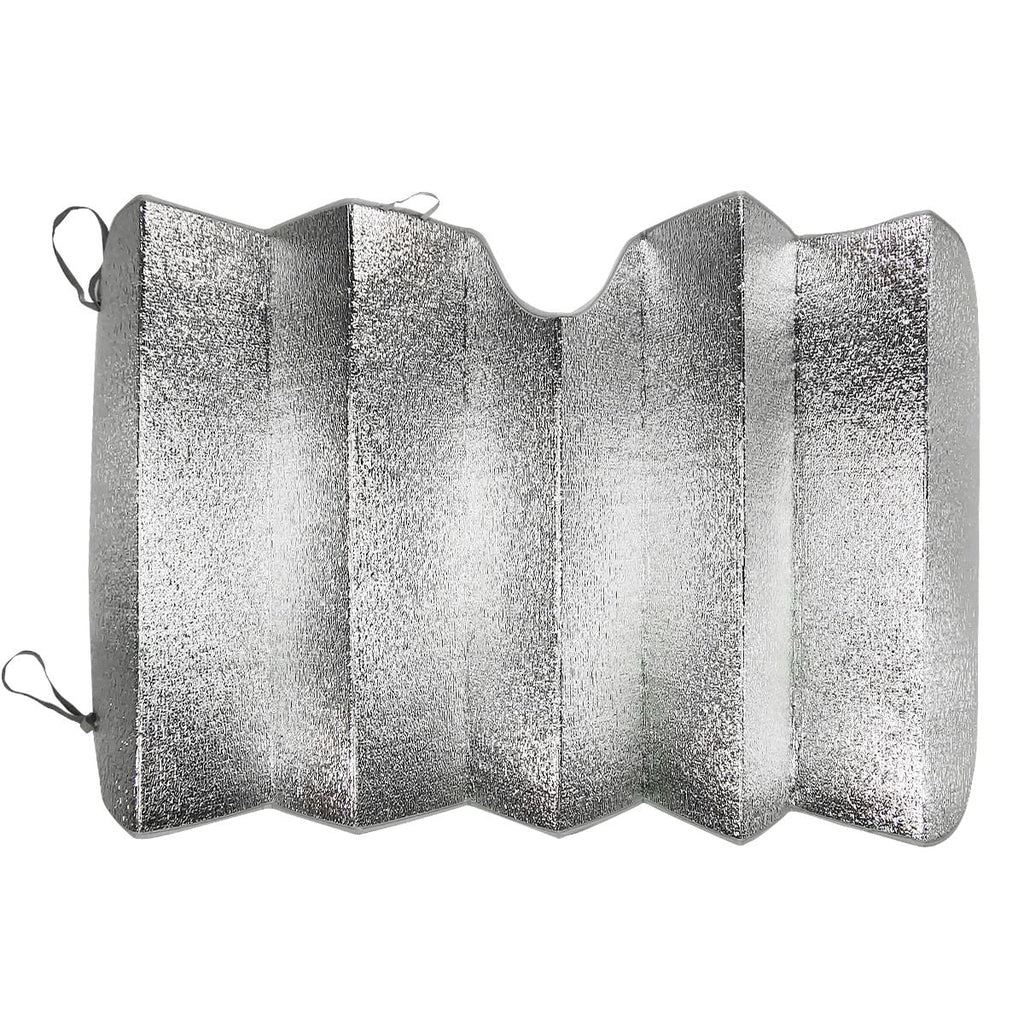 Auto Drive Universal Fit Windshield Silver Sunlight Reflecting Accordion Sunshade AD021700S-1 1 Pack, 63" x 28.5"