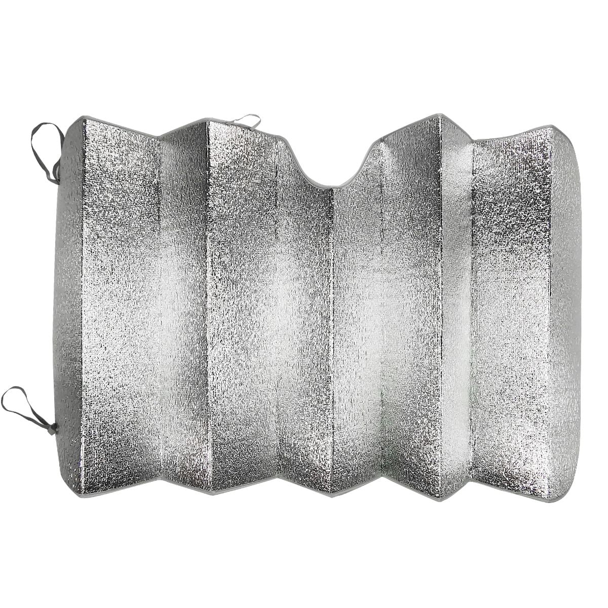 Auto Drive Universal Fit Windshield Silver Sunlight Reflecting Accordion Sunshade AD021700S-1 1 Pack, 63" x 28.5"