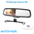 Auto-Vox Backup Camera Rear View Mirror Monitor Camera with LED light Super Night Reverse Camera for Truck (T2)