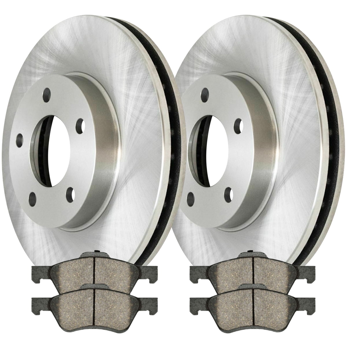 AutoShack Front Brake Rotors and Ceramic Pads Kit Driver and Passenger Side Replacement for 2005-2010 2012 Ford Escape 2005-2010 Mercury Mariner 2005 2006 2008-2011 Mazda Tribute 2.5L 3.0L 4WD AWD FWD
