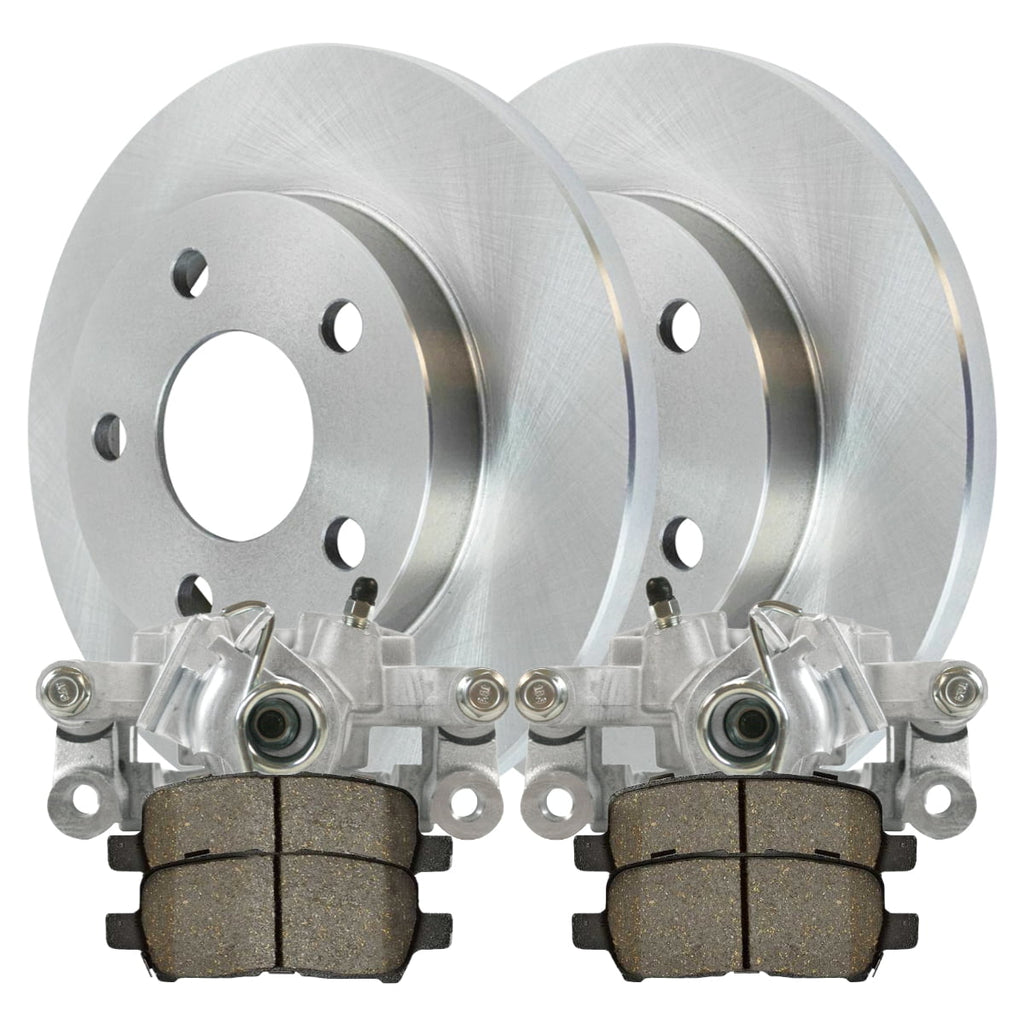 AutoShack Rear Brake Calipers Ceramic Pads Rotors Kit Driver and Passenger Side Replacement for Buick LaCrosse Allure Pontiac Grand Prix 2011-2013 Chevrolet Impala 2014-2016 Impala Limited BCPKG0421