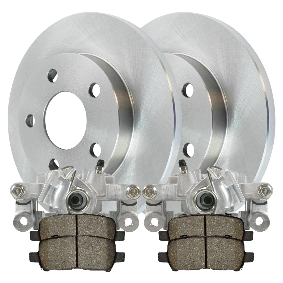 AutoShack Rear Brake Calipers Ceramic Pads Rotors Kit Driver and Passenger Side Replacement for Buick LaCrosse Allure Pontiac Grand Prix 2011-2013 Chevrolet Impala 2014-2016 Impala Limited BCPKG0421