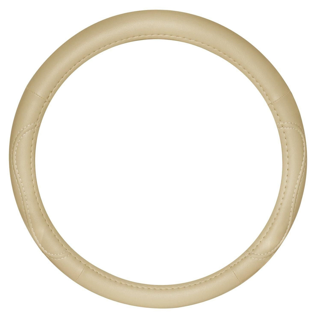 Autocraft AutoCraft Steering Wheel Cover, Top Stitched, Tan -, 1 each, sold by each