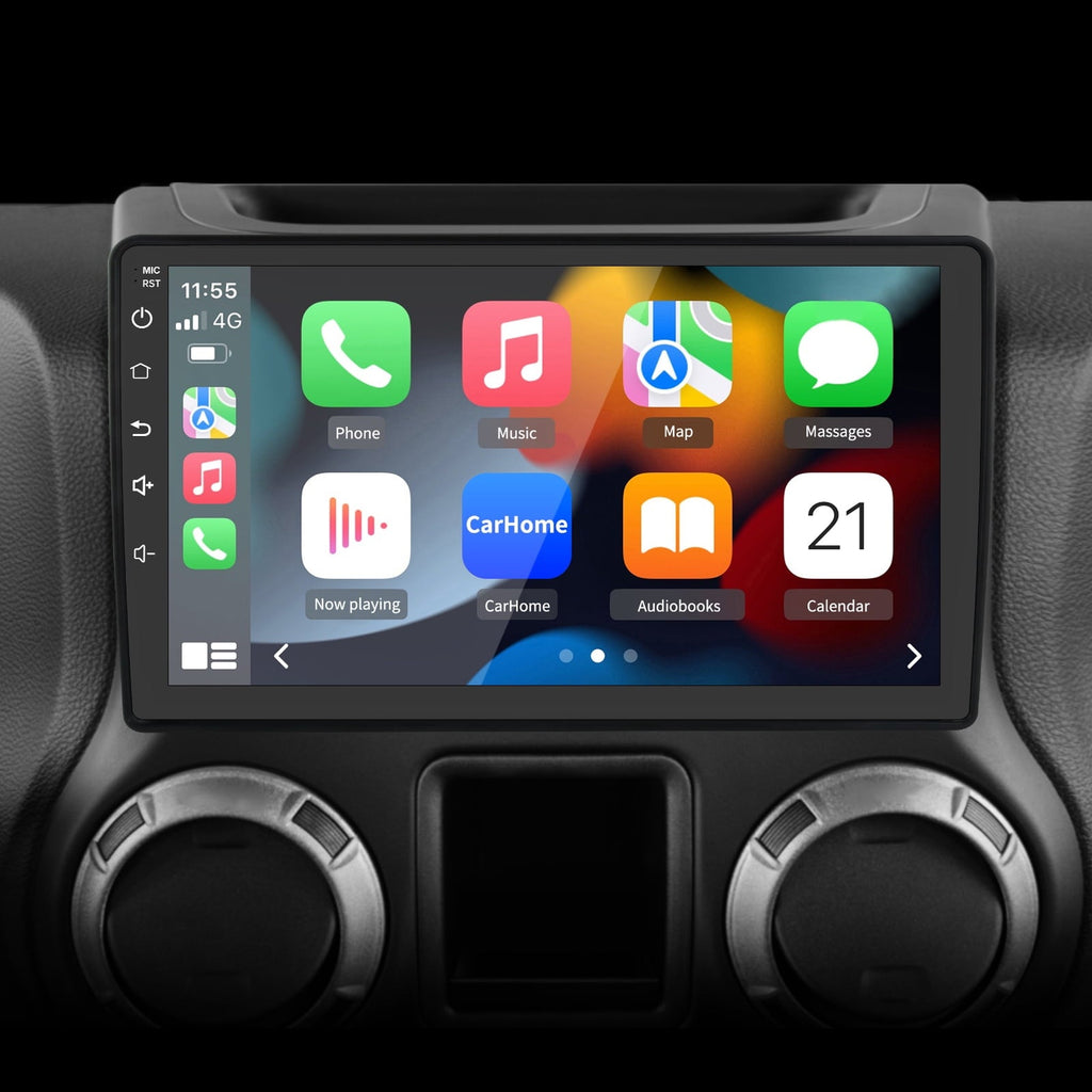 Awesafe Car Radio Stereo for Jeep Wrangler 2006-2017 Compass Carplay Andriod 12 GPS Navigation Touch Screen Built with Android AUTO Bluetooth 1G RAM 32G ROM