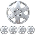 BDK Hubcaps 15" 4 Pieces, Silver, Toyota Corolla Style Replacement, ABS Plastic