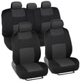 BDK PolyPro Car Seat Covers Full Set, Charcoal Gray Two-Tone Front and Rear Split Bench Seat Covers Fits select: 1997-2022 FORD F150, 1999-2022 CHEVROLET SILVERADO