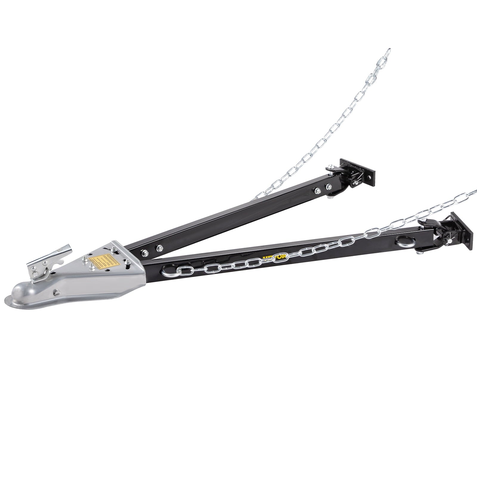 BENTISM Adjustable Tow Bar Bumper Mount Tow Bar 5000lbs Fit 2'' Ball w/ Chains
