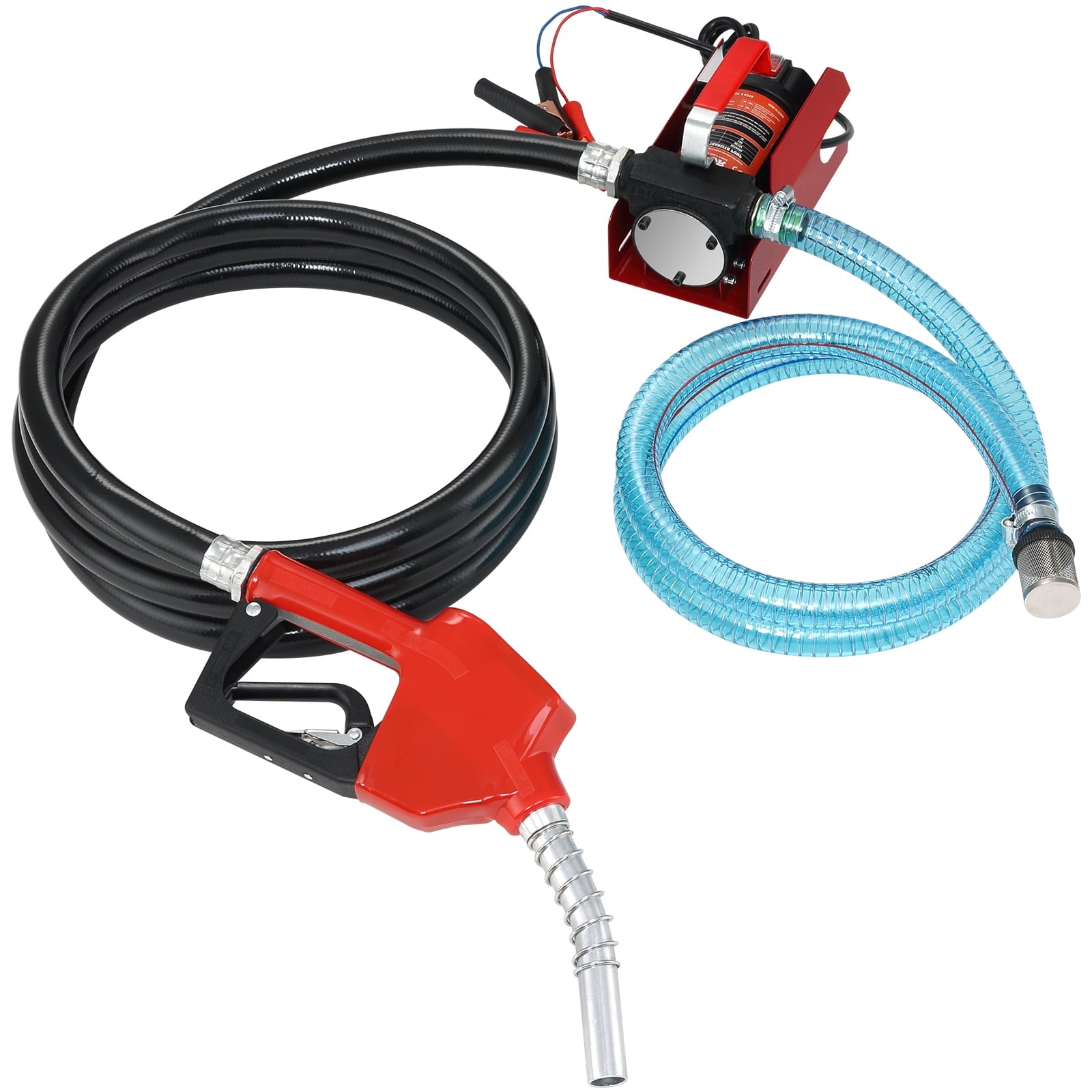 BENTISM Diesel Fuel Transfer Pump Kit,10 GPM12V DC Fuel Transfer Extractor Pump with Automatic Shut-off Nozzle Hose for Diesel, Kerosene, Machine, Transformer Oil