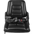 BENTISM Forklift Seat Mower Seat Universal PVC High Back Tractor Seat w/ Seat Belt