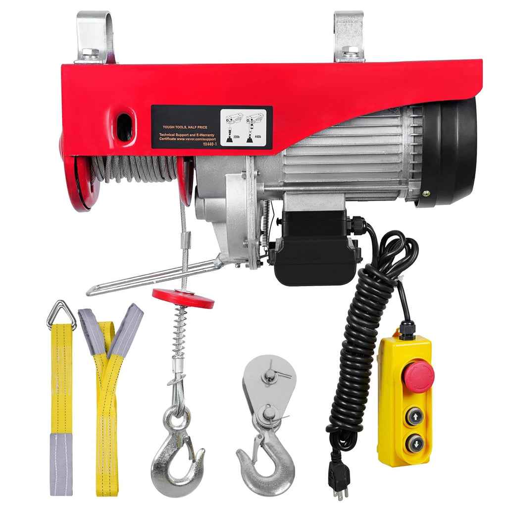 BENTISM Lift Electric Hoist 440lbs,480W 110V Electric Winch with 14ft Wired Remote Control