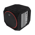 BOSS Audio Systems CUBE8 8 Inch Car Audio Subwoofer and Amplifier Package – Powered, Built-in Amplifier, Passive Radiator, Remote Subwoofer Control, For Truck, Boxes and Enclosures