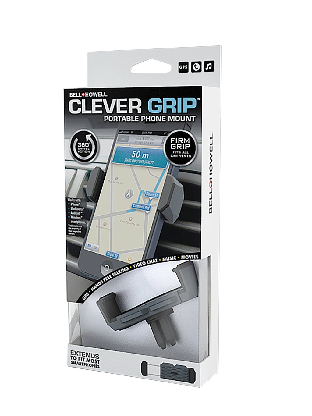 Bell Howell Clever Grip Portable Phone Mount Car Phone Mount As Seen On TV
