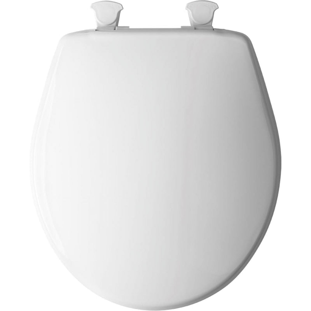Bemis 7B730EC 000 Round Toilet Seat, Plastic, White