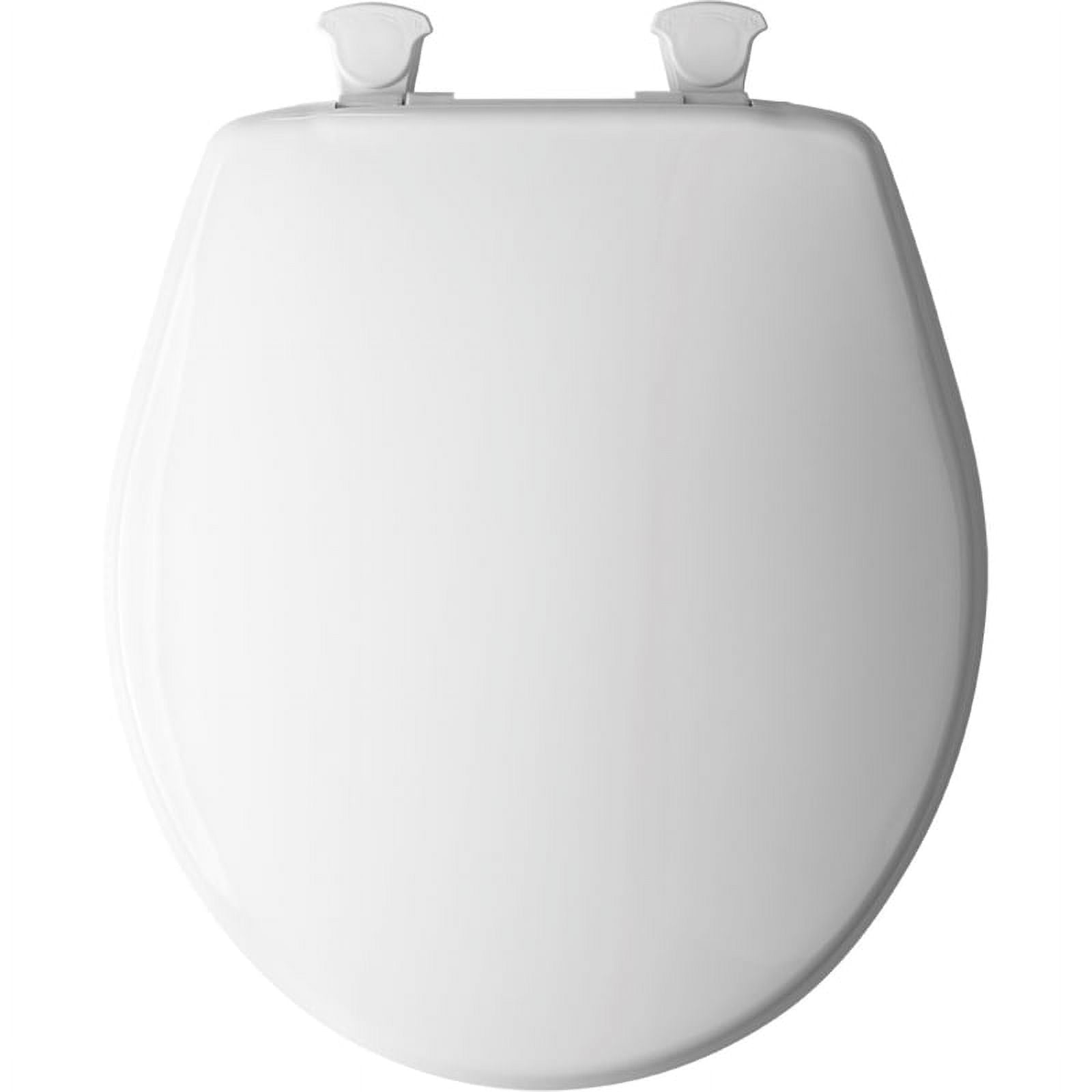 Bemis 7B730EC 000 Round Toilet Seat, Plastic, White