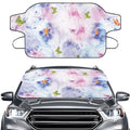 Bivenant Store Butterfly Car Windshield Snow Cover,Winter Frost Windshield Snow Ice Removal Cover/Protector,Waterproof Windproof Sunshade Snow Cover Fits Most Cars,Trucks,Vans,SUVs