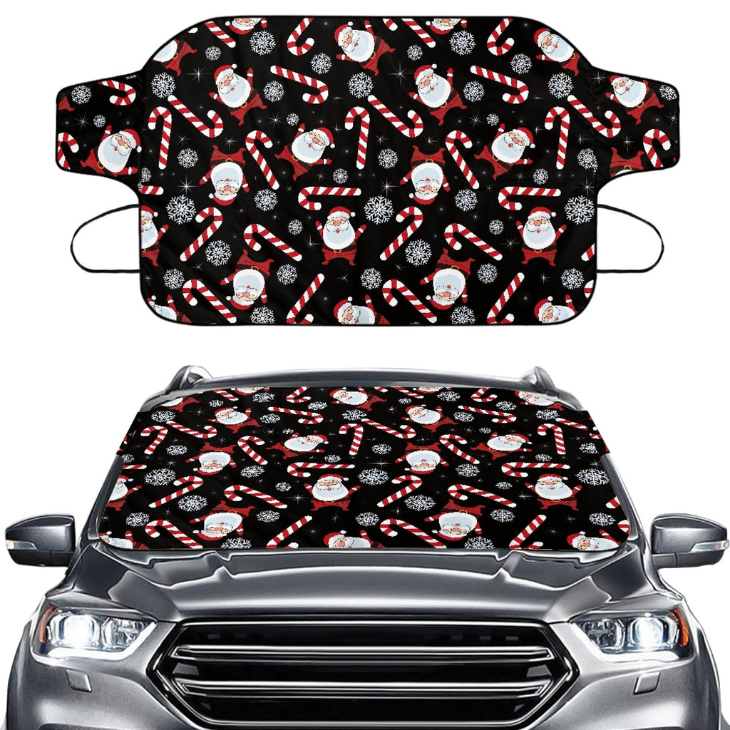 Bivenant Store Christmas Theme Windshield Snow Ice Cover, Protects Windshield and Wipers from Weatherproof, Rain, Sun, Frost, Vehicles, Cars Trucks Vans and SUVs,55.9"x37.7"