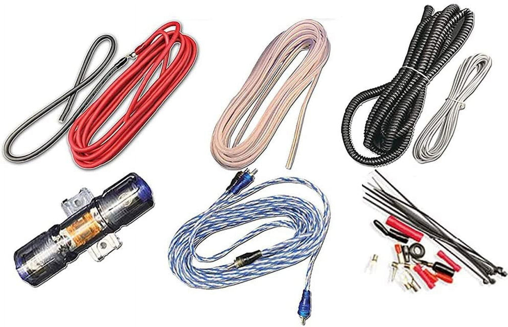 Blaupunkt AMZ44 Car Audio Amplifier 4 Gauge Wiring Kit 2200W