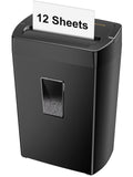 Bonsaii 12 Sheet Cross Cut Paper Shredder with 5.4 Gallons Wastebasket Home Office Use