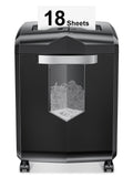 Bonsaii Paper Shredder 18-Sheet Cross-Cut Shredder for Home Office with Wastebasket