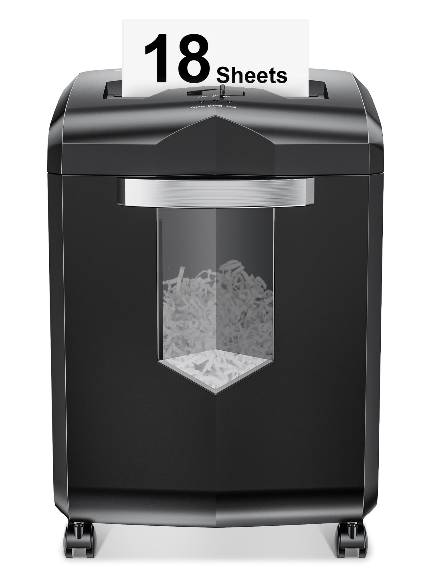 Bonsaii Paper Shredder 18-Sheet Cross-Cut Shredder for Home Office with Wastebasket