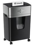 Bonsen 10-Sheet Micro Cut Paper Shredder Home Office Shredder with 5.2 Gallon Wastebasket