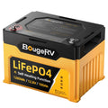 BougeRV 12V 100Ah Self-Heating LiFePO4 Battery, Low Temperature Protection, 1280Wh Deep Cycle Lithium Battery, BMS, for RV Solar Camper Marine
