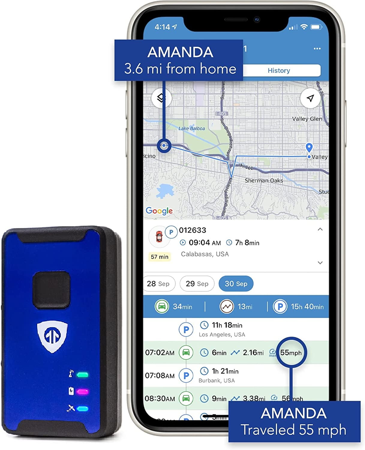 BrickHouse Security Spark Nano 7 4G LTE Micro Realtime GPS Tracker for Covert Monitoring - Subscription Required