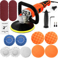 Buffer Polisher for Car Detailing, 1580W Variable Speed Car Polisher,7-Inch, Dual Action Random Orbital, Detachable Handle Car Waxing Cleaning Kit Perfect for Car/Boat/Home Appliance