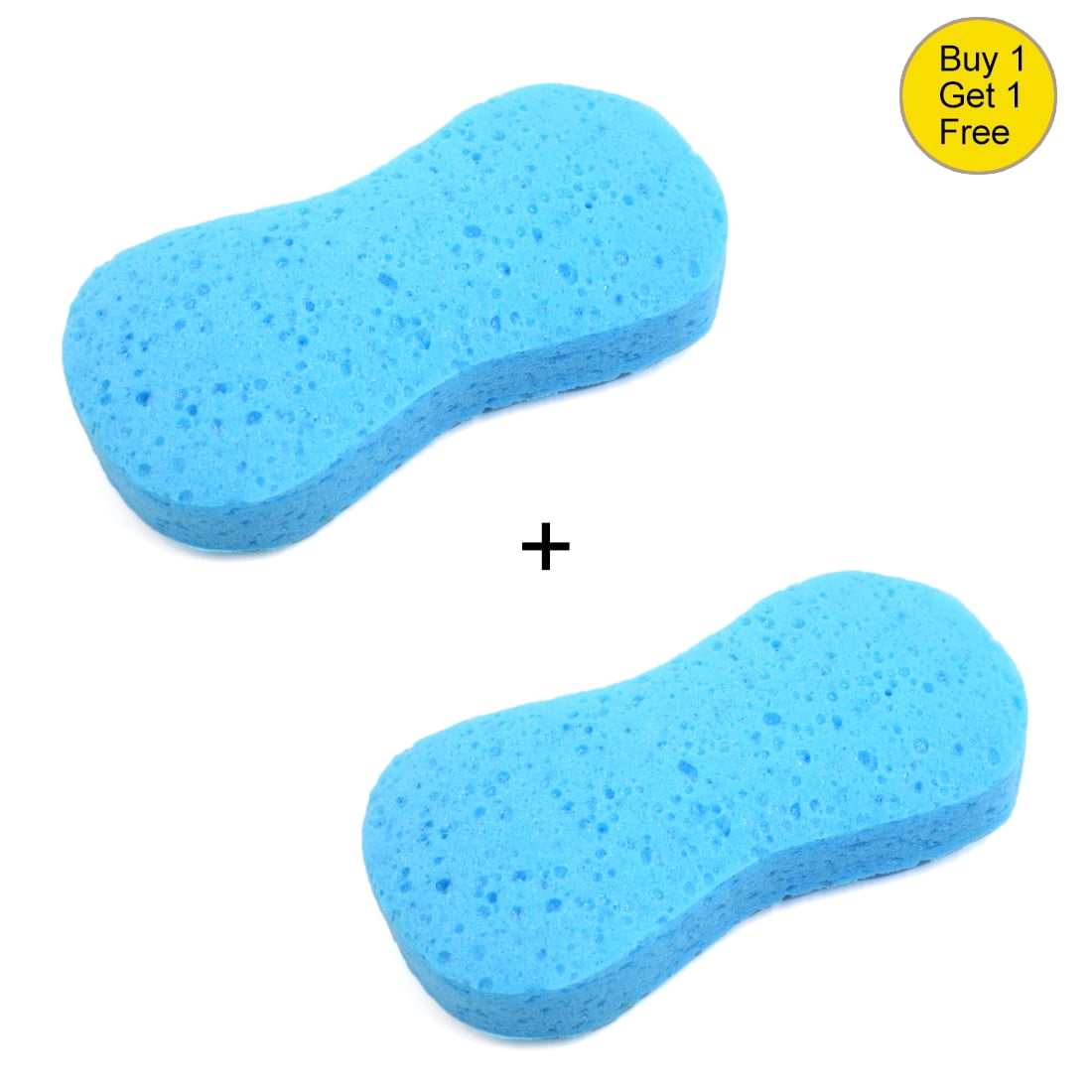 Buy 1 Get 1 Free l Car Cleaning Tool Blue 8 Shaped Wash Cleaning Expanding Sponge for Automobile 2 Pcs Total