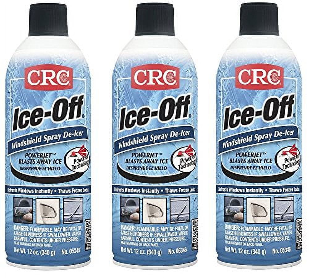 CRC 05346 Ice-Off Windshield Spray De-Icer - 12 Wt Oz. (3-Pack)