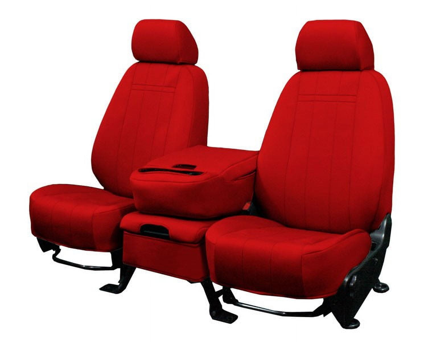 CalTrend Front Buckets NeoSupreme Seat Covers for 2018-2022 Chevy/GMC Equinox|Terrain - CV597-02NA Red Insert and Trim