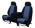 CalTrend Front Buckets Tweed Seat Covers for 1999-2002 Chevy/GMC Silverado|Sierra 1500-3500 - CV401-04TT Blue Insert with Black Trim