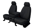 CalTrend Rear 60/40 Split Back & Solid Cushion Faux Leather Seat Covers for 2009-2014 Dodge Challenger - DG296-01LB Black Insert with Black Trim