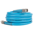 Camco EvoFlex 25-Foot Camper/RV Drinking Water Hose | Stainless Steel Strain Reliefs Ends, Blue (22594)