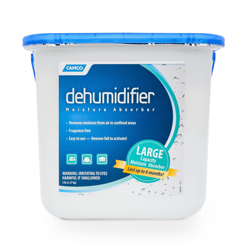 Camco Moisture Absorber Bucket | Features a Fast-Acting Moisture-Absorbing Agent & No-Fragrance Beads | Ideal for RVs, Campers, Small Rooms, and More (44282)