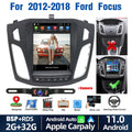 Car Radio Stereo for Ford Focus 2012-2018, 9.7" Touchscreen Android 11 Support Carplay Android Auto Navigation Bluetooth Radio Video Mirror Link Steering Wheel Control Camera 2G+32G,Black