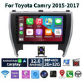 Car Radio Stereo for Toyota Camry 2015-2017, 10" Touchscreen Android 12 Support Carplay Android Auto Navigation Bluetooth Radio Video Steering Wheel Control Rear Camera 2G+32G,Black