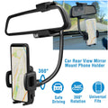 Car Rear View Mirror Phone Mount Holder, iMounTEK Universal 360° Rotation Phone Stand Cradle for iPhone Samsung GPS