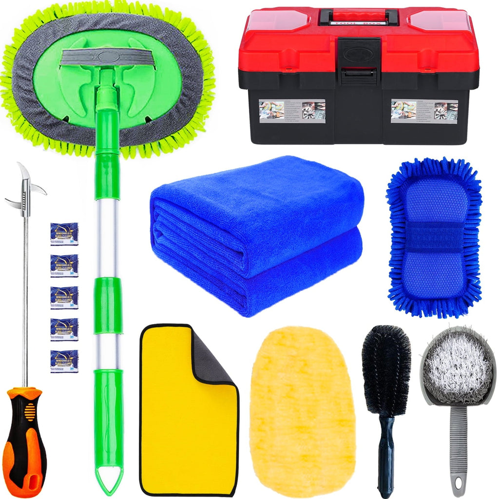 Car Wash Kit, Car Cleaning Tools Kit, Detailing Interiors Premium Microfiber Cleaning Cloth