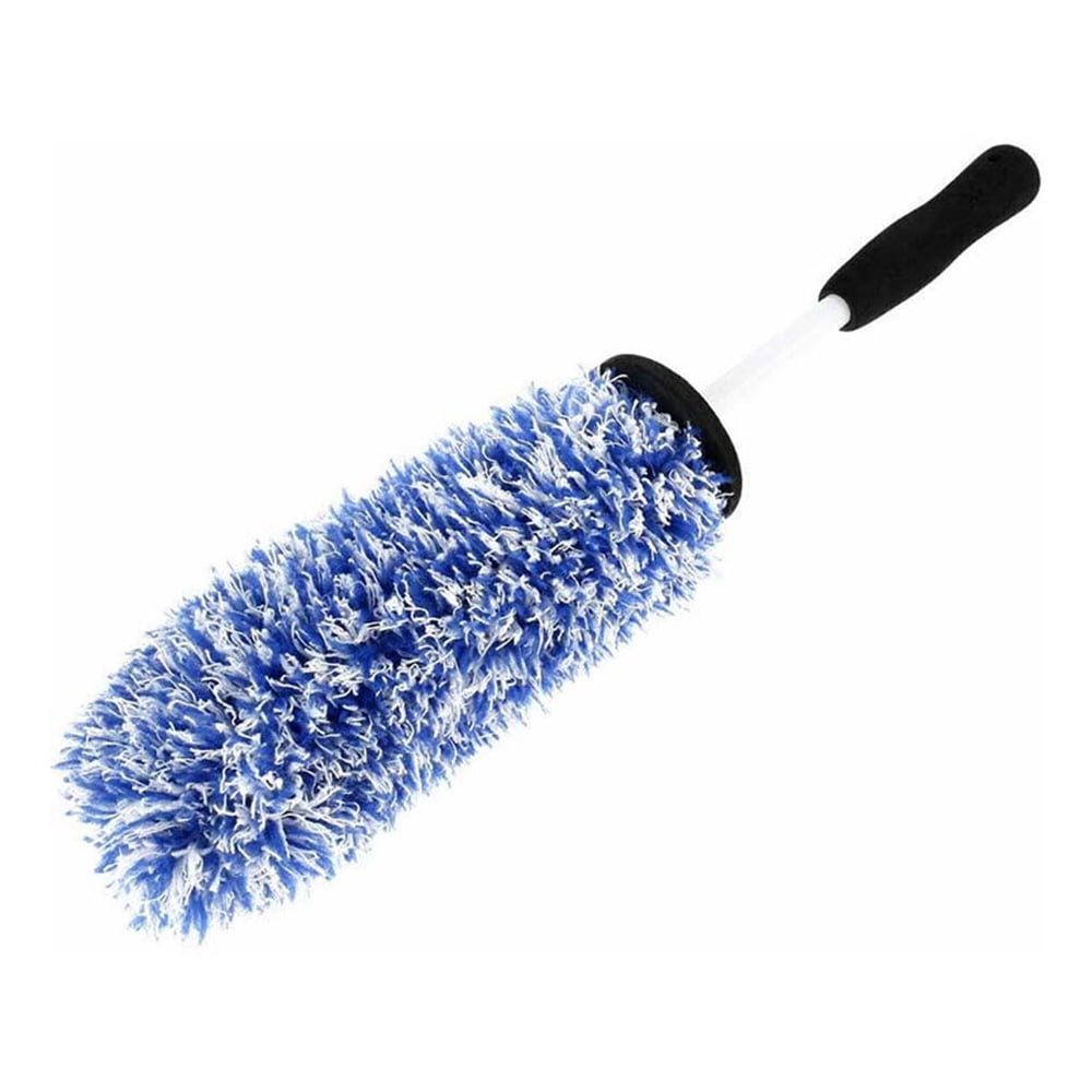 Car Wheel Tire Rim Wash Brush Detailing Cleaning Microfiber Auto Care Washing Tool Car Accesories （Blue）